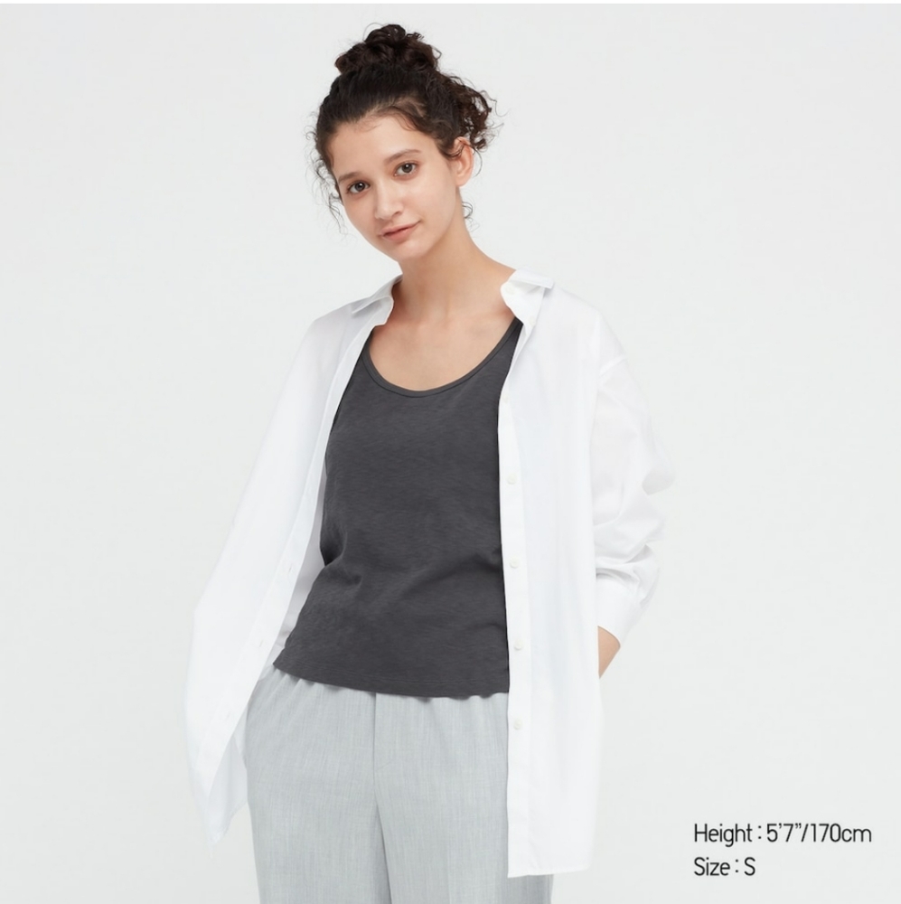 Uniqlo Slub Tank Top Grey
